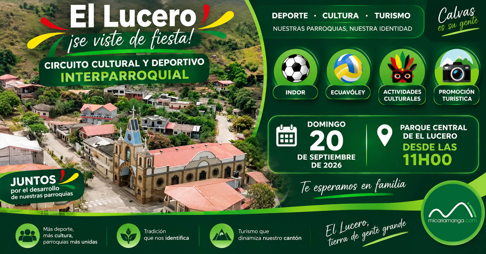 Convocatoria al Circuito Cultural y Deportivo Interparroquial en El Lucero