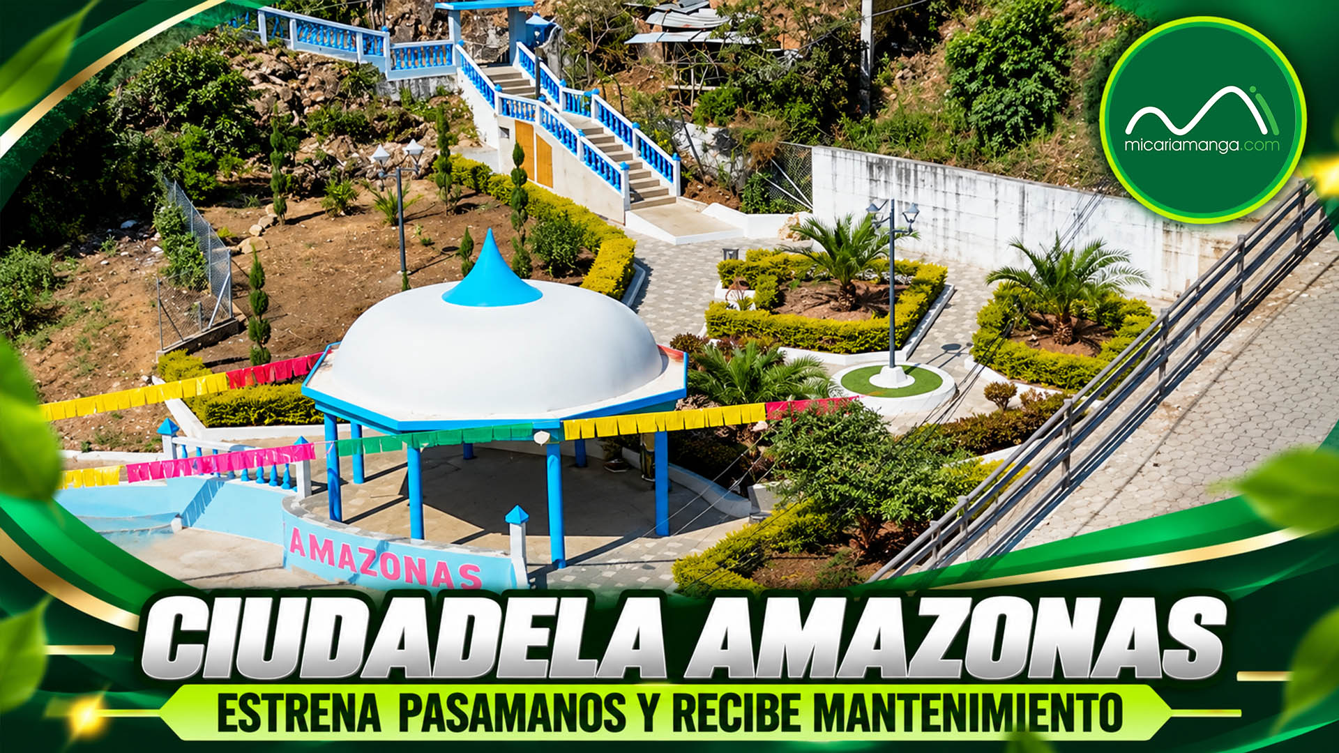 Nuevo pasamanos instalado en la Ciudadela Amazonas de Cariamanga