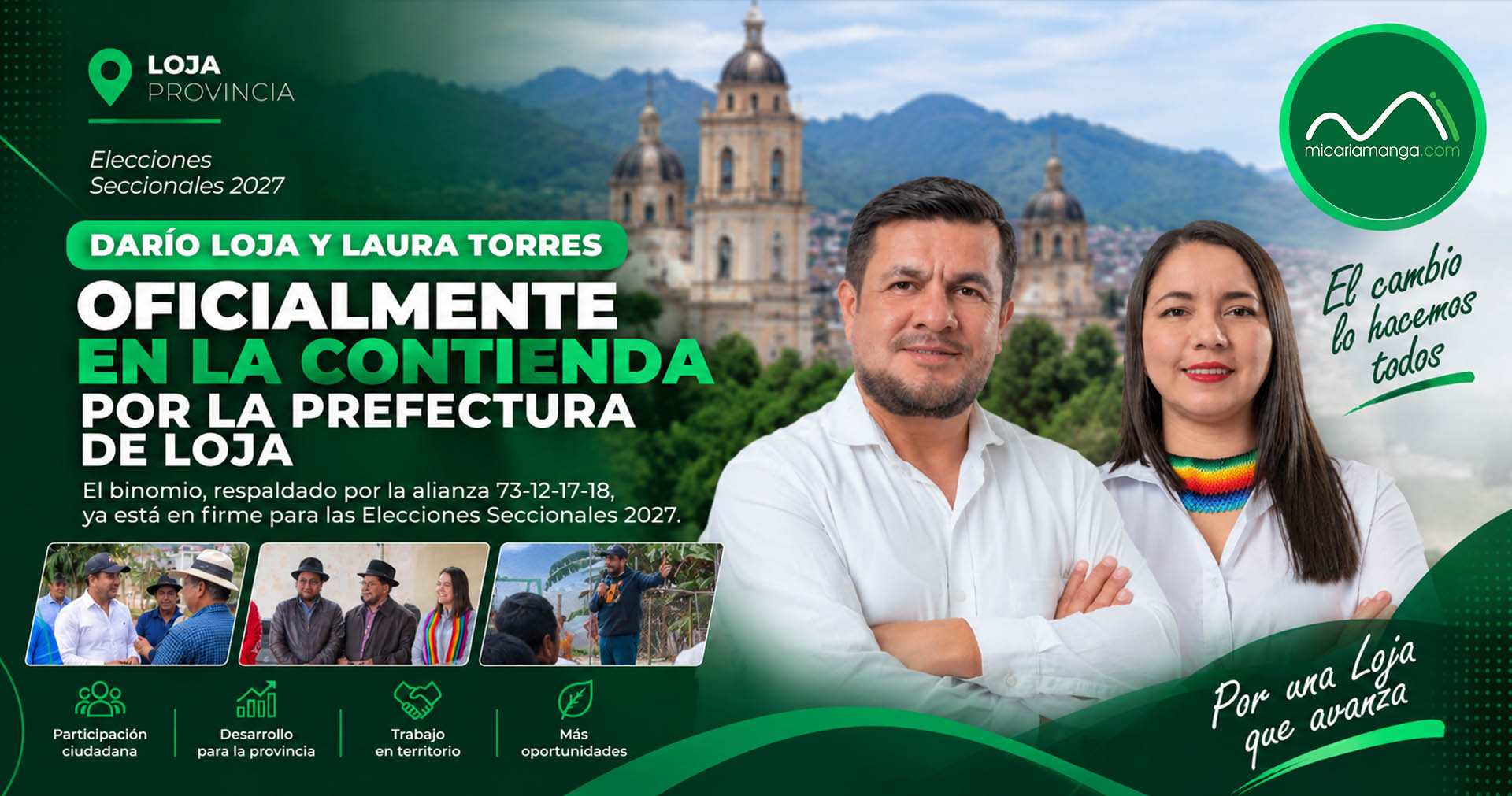 Darío Loja Reyes candidato en firme a la Prefectura de Loja para las elecciones seccionales
