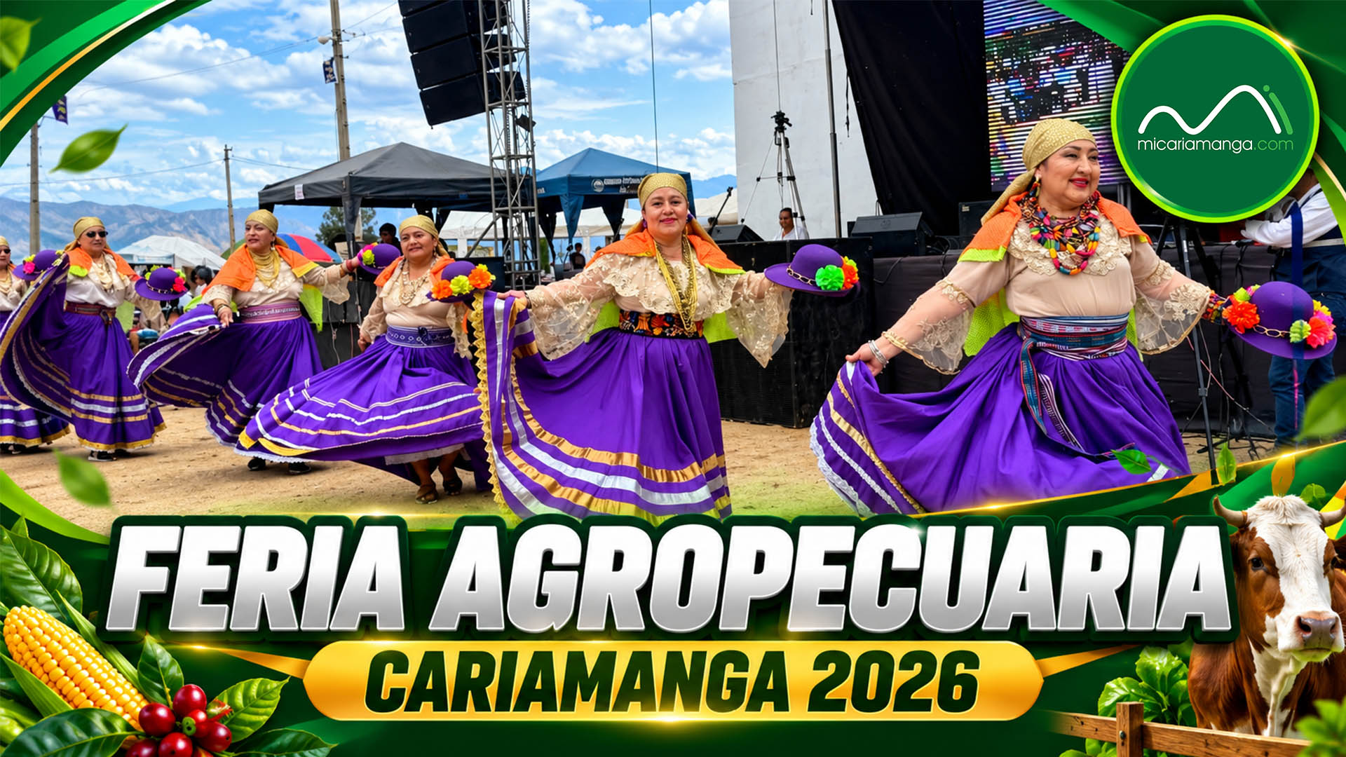 Productores, ganaderos y emprendedores durante la Feria Agropecuaria Cariamanga 2026
