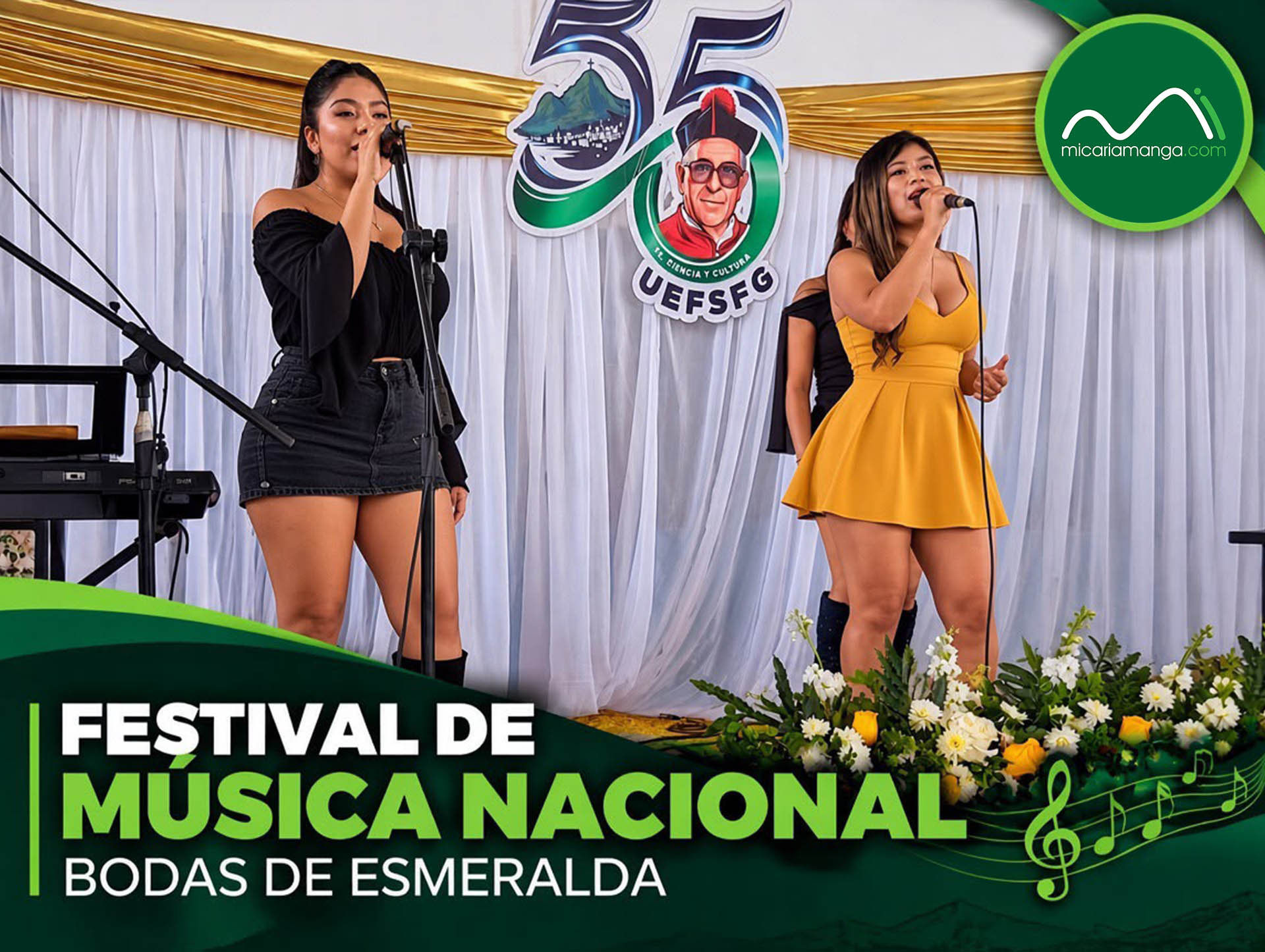 Festival de Música Nacional Bodas de Esmeralda de la Unidad Educativa Santiago Fernández García en Cariamanga