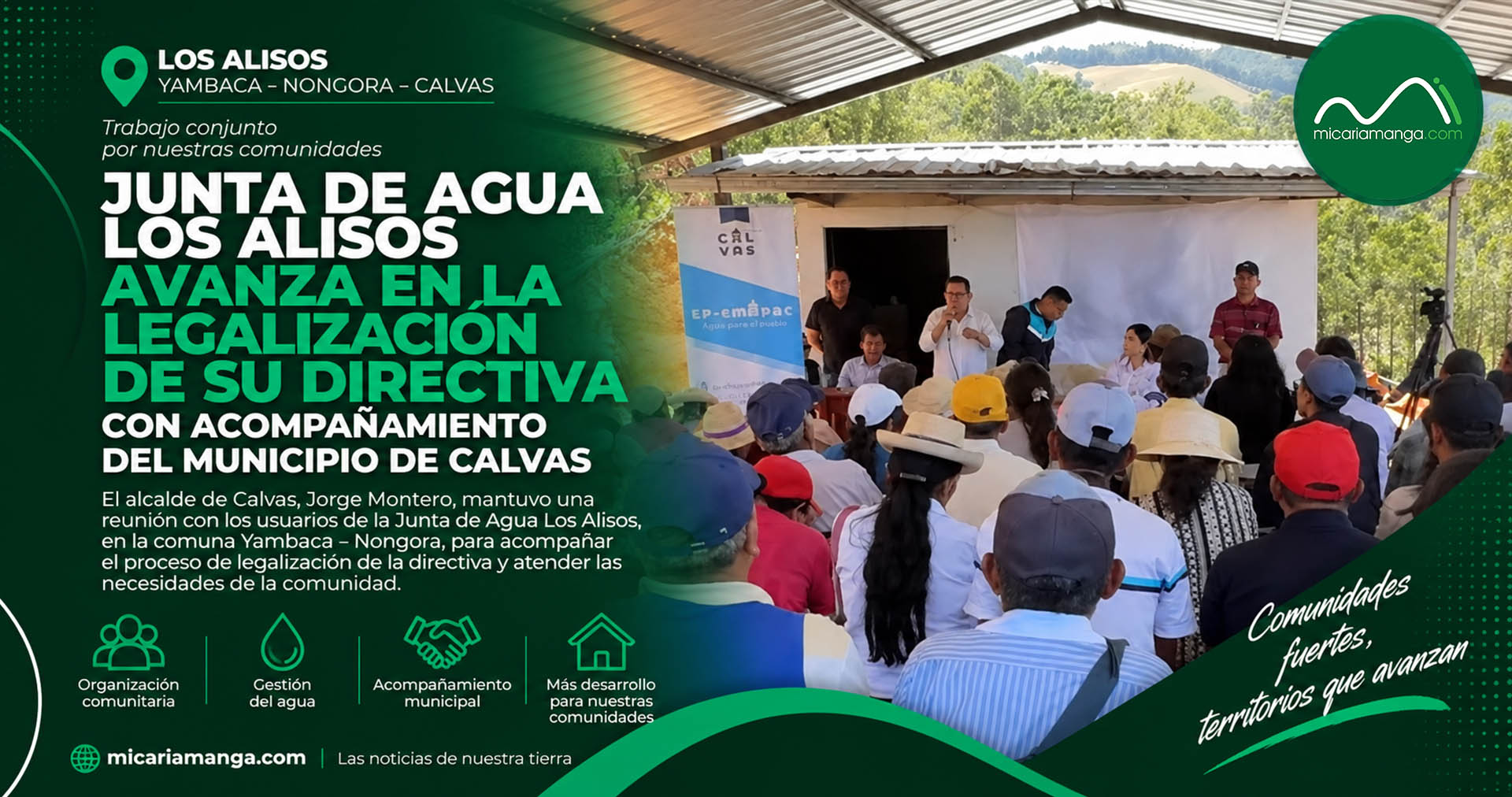 Reunión con usuarios de la Junta de Agua Los Alisos en la comuna Yambaca Nongora