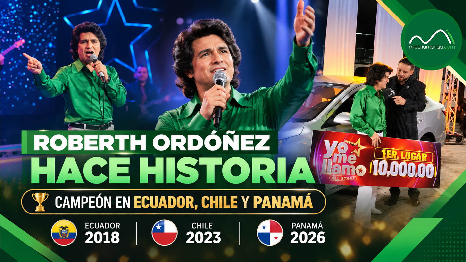 Roberth Ordóñez logra su tercer título internacional imitando a Camilo Sesto